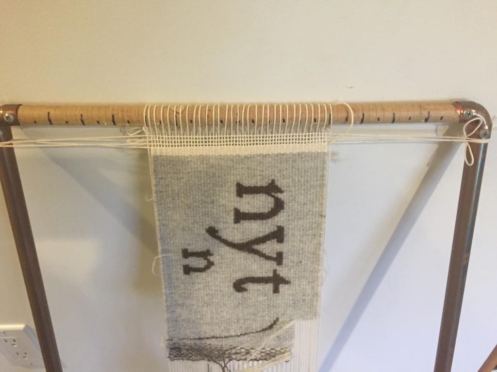 Tapestry loom 1 and 1:2 inch marks